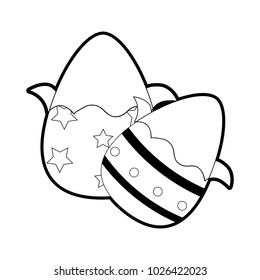 outline chocolate eggs easter decorations to holiday