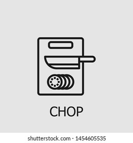 Outline chop vector icon. Chop illustration for web, mobile apps, design. Chop vector symbol.