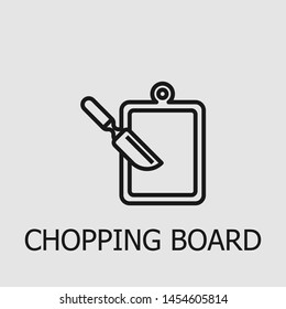 Outline chopping board vector icon. Chopping board illustration for web, mobile apps, design. Chopping board vector symbol.