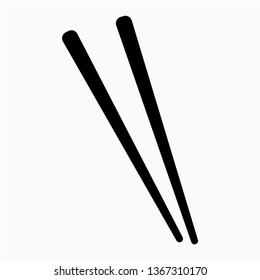 Outline chopsticks vector icon