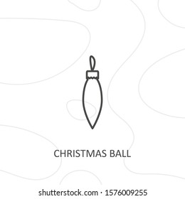 Outline christmas ball  icon.christmas ball  vector illustration. Symbol for web and mobile