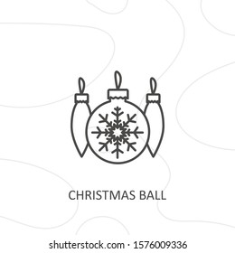 Outline christmas ball  icon.christmas ball  vector illustration. Symbol for web and mobile