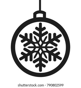 Outline of a christmas ball, Vector illustration