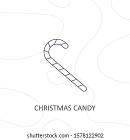 Outline christmas candy icon.christmas candy vector illustration. Symbol for web and mobile