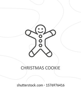 Outline christmas cookie icon.christmas cookie vector illustration. Symbol for web and mobile