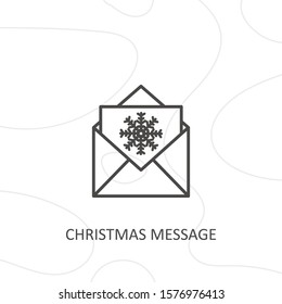 Outline christmas message icon.christmas message vector illustration. Symbol for web and mobile