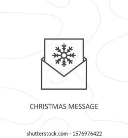 Outline christmas message icon.christmas message vector illustration. Symbol for web and mobile
