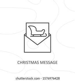 Outline christmas message icon.christmas message vector illustration. Symbol for web and mobile