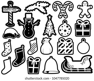 Outline Christmas Monogram Desigsn