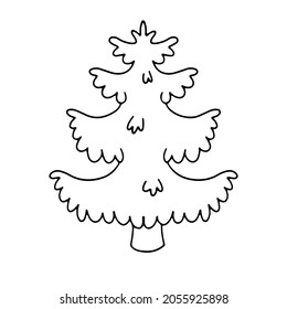 árbol de abeto de navidad. ilustración vectorial