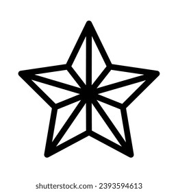 Outline of a christmas star shape icon Vector illustration