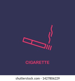 Outline cigarette icon.cigarette vector illustration. Symbol for web and mobile
