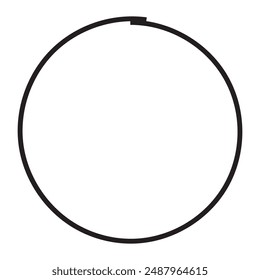 Outline circle highlight collection. Doodle sketch round frame. Element for highlighting text notes. Brush texture hand drawn circular shape. Black circle pen draw.