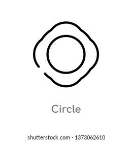 outline circle vector icon. isolated black simple line element illustration from cursor concept. editable vector stroke circle icon on white background