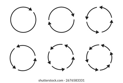 Outline Circular Arrow Icon set
