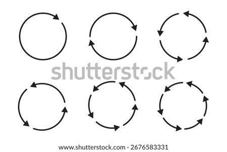 Outline Circular Arrow Icon set