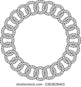 outline circular ring rope frame