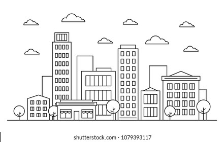 81,307 Apartment building line art Images, Stock Photos & Vectors ...