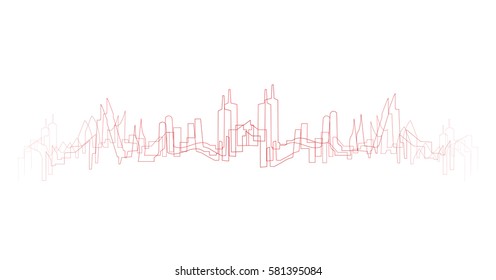 Outline cityscape illustration
vector abstract city silhouette