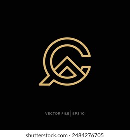 Contorno CL iniciales de letras diseño del logotipo