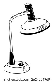 Esquema de una lámpara de mesa eléctrica clásica