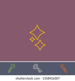 Outline clean icon.Best clean vector, illustrated icon for modern web and mobile design.Bonus broken key symbol