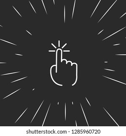 Outline click icon illustration isolated vector sign symbol