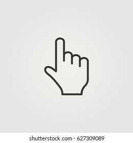 Outline click  icon illustration vector symbol