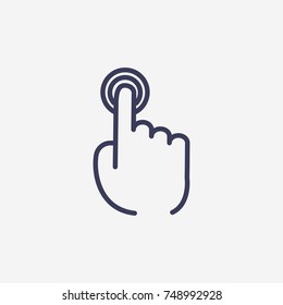 Outline click icon illustration vector symbol