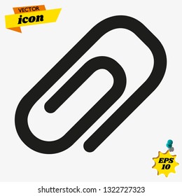Outline clip vector icon. Clip illustration for web, mobile apps, design. Clip vector symbol.