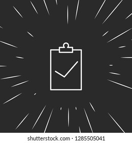 Outline clipboard check icon illustration isolated vector sign symbol