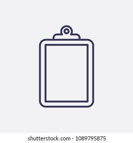 Outline clipboard icon illustration,vector list sign symbol