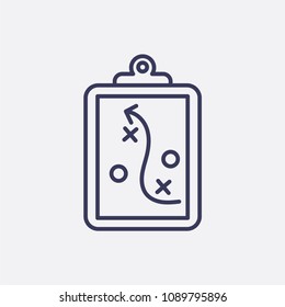 Outline clipboard icon illustration,vector tactick sign,plan symbol