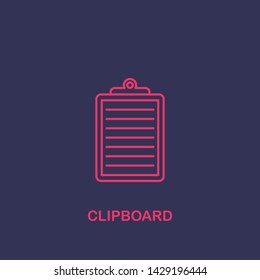 Outline clipboard icon.clipboard vector illustration. Symbol for web and mobile