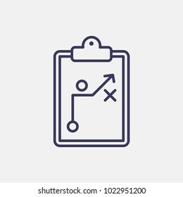 Outline clipboard strategy  icon illustration isolated vector sign symbol
