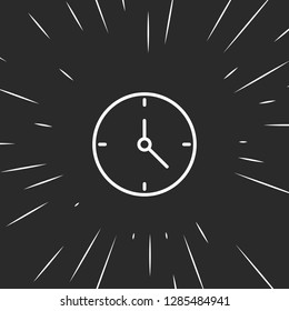 Outline clock icon illustration isolated vector sign symbol