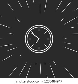 Outline clock icon illustration isolated vector sign symbol