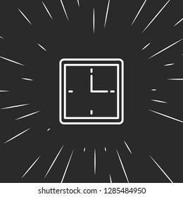 Outline clock icon illustration isolated vector sign symbol