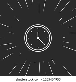 Outline clock icon illustration isolated vector sign symbol