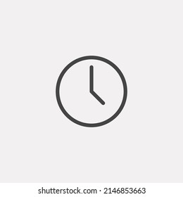Outline clock icon sign vector,Symbol, logo illustration for web and mobile