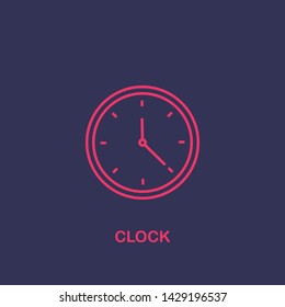 Outline clock icon.clock vector illustration. Symbol for web and mobile