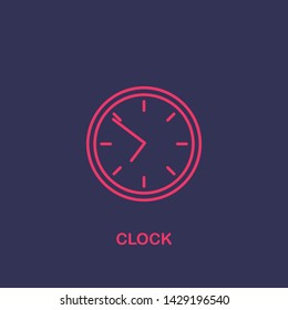 Outline clock icon.clock vector illustration. Symbol for web and mobile