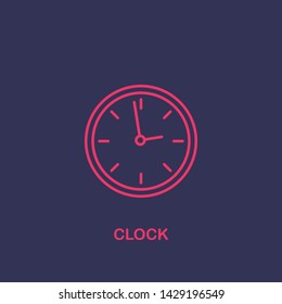 Outline clock icon.clock vector illustration. Symbol for web and mobile
