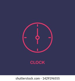 Outline clock icon.clock vector illustration. Symbol for web and mobile