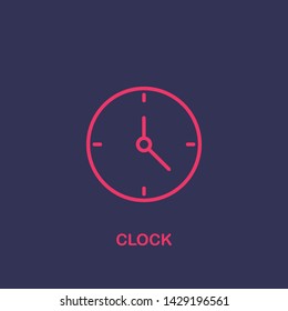 Outline clock icon.clock vector illustration. Symbol for web and mobile