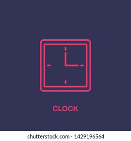 Outline clock icon.clock vector illustration. Symbol for web and mobile
