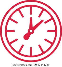 Arte vectorial de silueta de reloj de contorno