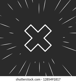 Outline close icon illustration isolated vector sign symbol