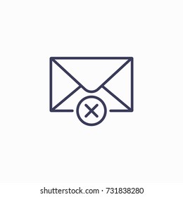 Outline close mail icon illustration vector symbol