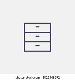 Outline closet icon illustration isolated vector sign symbol